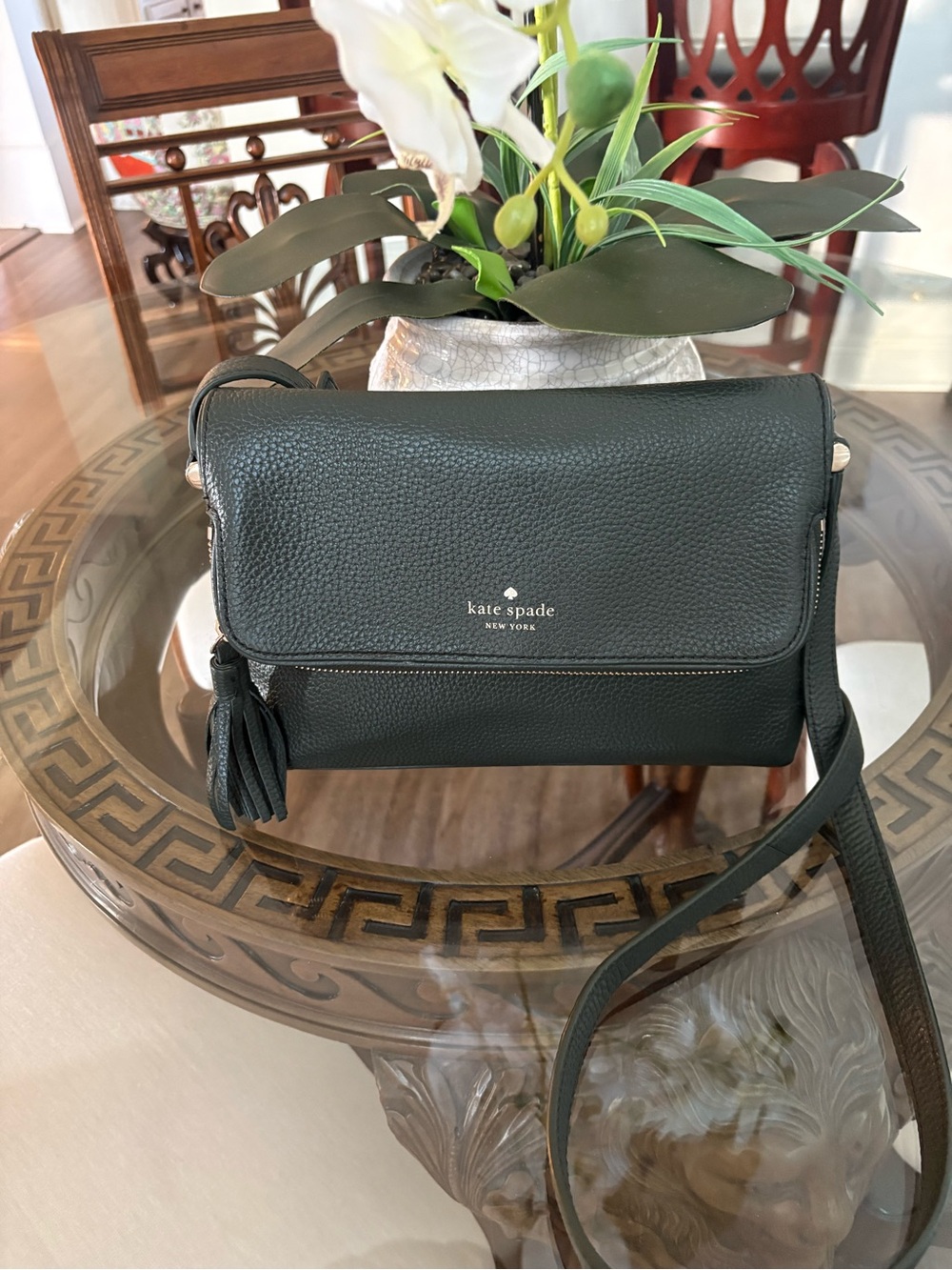 💚💚KATE SPADE NEW YORK PEBBLED LEATHER FLAP CROSSBODY BAG!💚💚